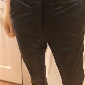 Faux leather pants with rope design